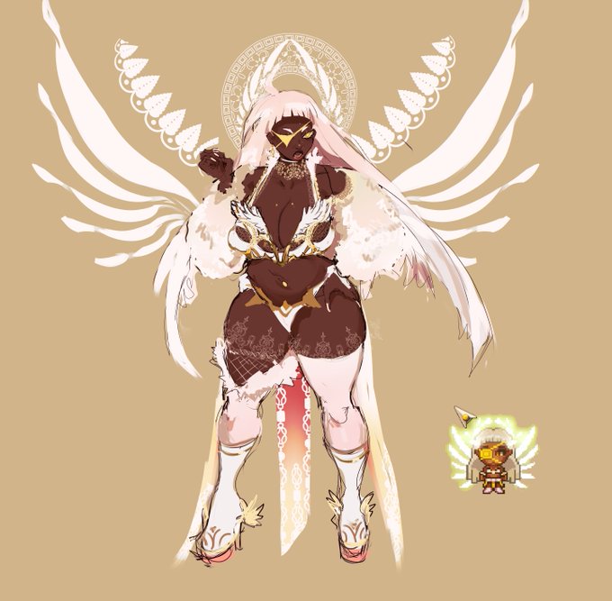 started a new SH run. my angel farmer named Y'Ankaa. her n darius fought n both lost their eye in the battle...theyre also married 