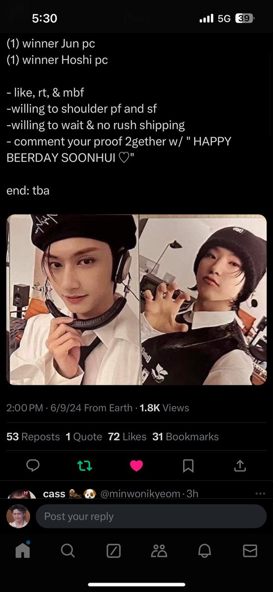 OdnumMatti's tweet photo. @minwonikyeom HAPPY BIRTHDAY SOONHUI ♡ https://t.co/3EouN5nKWl