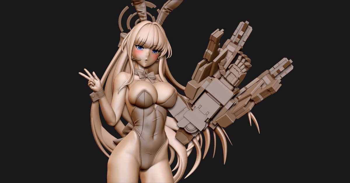 ちょっとだけ作業。
後は髪だけかなー
#ブルアカ #ブルーアーカイブ #バニートキ