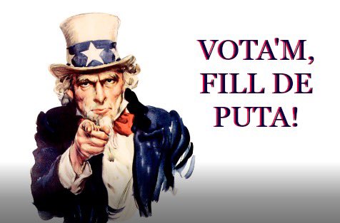 Baaldrick's tweet image. Bon dia! Benvinguts a un nou dia de xantatge processista. Voteu-los, fills de la gran puta!! 😂🤡