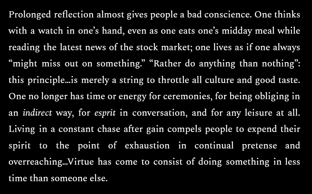 The most important thing you'll read this Sunday...

Nietzsche's brutal takedown of the modern cult of busyness