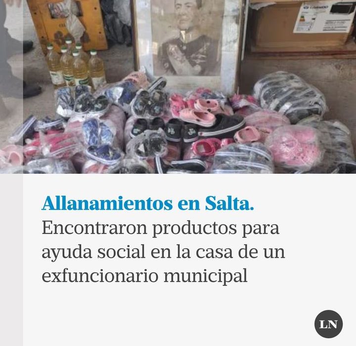 ‼️ LOS PRODUCTOS ESTABAN DESTINADOS A LA ASISTENCIA SOCIAL‼️

TODO SE HALLABA EN LOS DOMICILIOS DE LOS PERONISTAS, BETTINA ROMERO (EX-INTENDENTA) Y LUIS EMILIO FAYÓN.

¿Los querés PRESOS? 

1- SI ✅ 
2- NO ❌