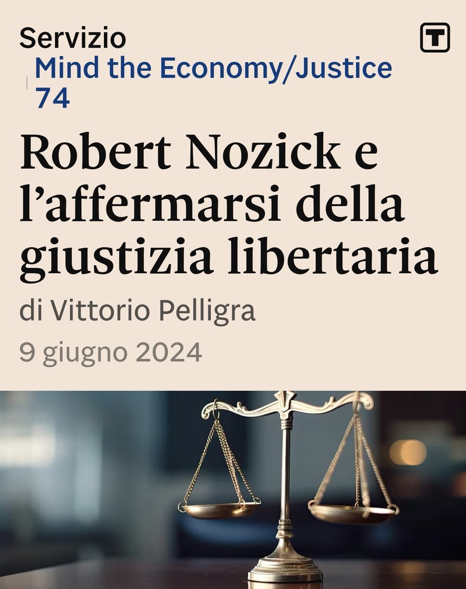Il #MindtheEconomy di oggi è il primo di una serie dedicata a #RobertNozick
ilsole24ore.com/art/robert-noz…