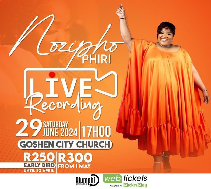 GospelConnectSA's tweet image. Nozipho Phiri 

Let’s go out in numbers and support our sister at her first live recording 🫶🏽🧡🔥

📍Goshen City Church
📆 29 June 2024
🎟️ Webtickets
🕰️ 17H00

#noziphophiri #concertalert