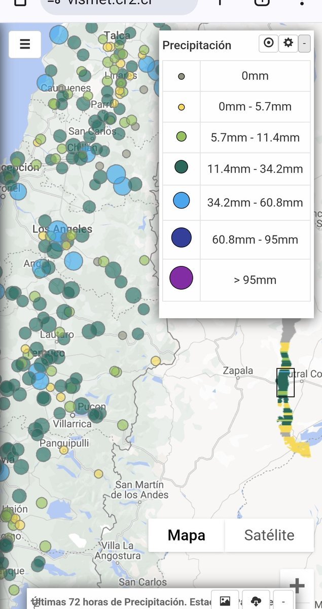 EdoWeatherman's tweet photo. Montos acumulados las últimas 24 horas.

Como pueden ver fue una distribución variada, pero la costa de la región de Valparaíso fue uno de los sectores más afectados.
Solo van quedando algunos chubascos.

Esta tarde publicaré información sobre gran evento del miércoles-viernes, la situación se ve muy preocupante y compleja, esto porque el evento viene con un río atmosférico categoría 4-5, las más complejas en la clasificación de RA.
Potenciales daños en toda la zona central, parte del sur y en algunos sectores de la región de Coquimbo.