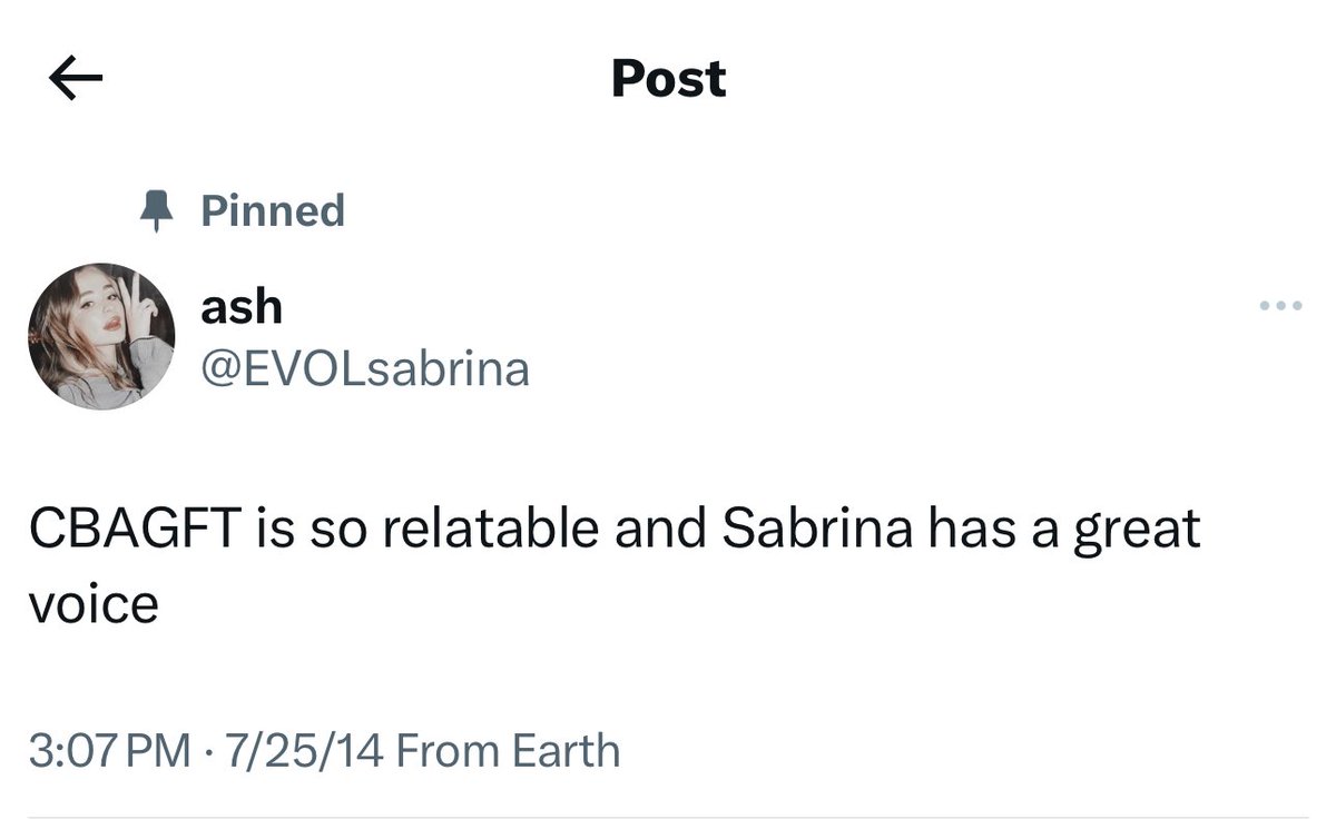 vicioussabrina's tweet photo. You have to bring your Sabrina stan veteran card to her next tour in order to be let in, what are you bringing??? https://t.co/9W86qsB3bf
