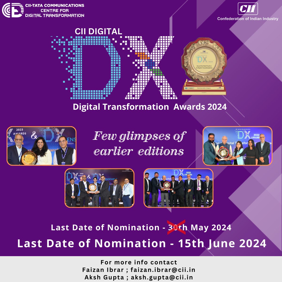 The 6th edition of the DX Awards is calling for organizations to showcase their innovative, digital, and sustainable strategies. This award recognizes exceptional adoption of digital technologies, setting benchmarks for industry-wide digital transformation.

<a href="/FollowCII/">Confederation of Indian Industry</a>
