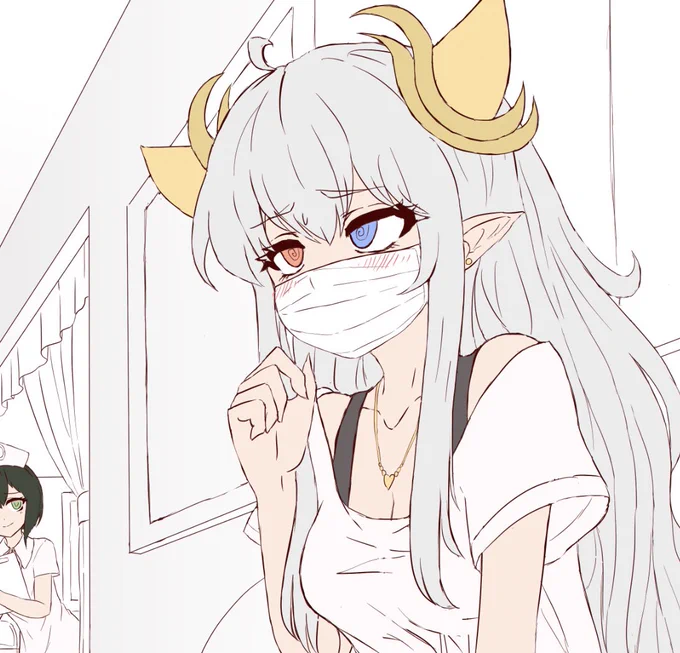 skeb途中経過良い谷間描けてる気がする 