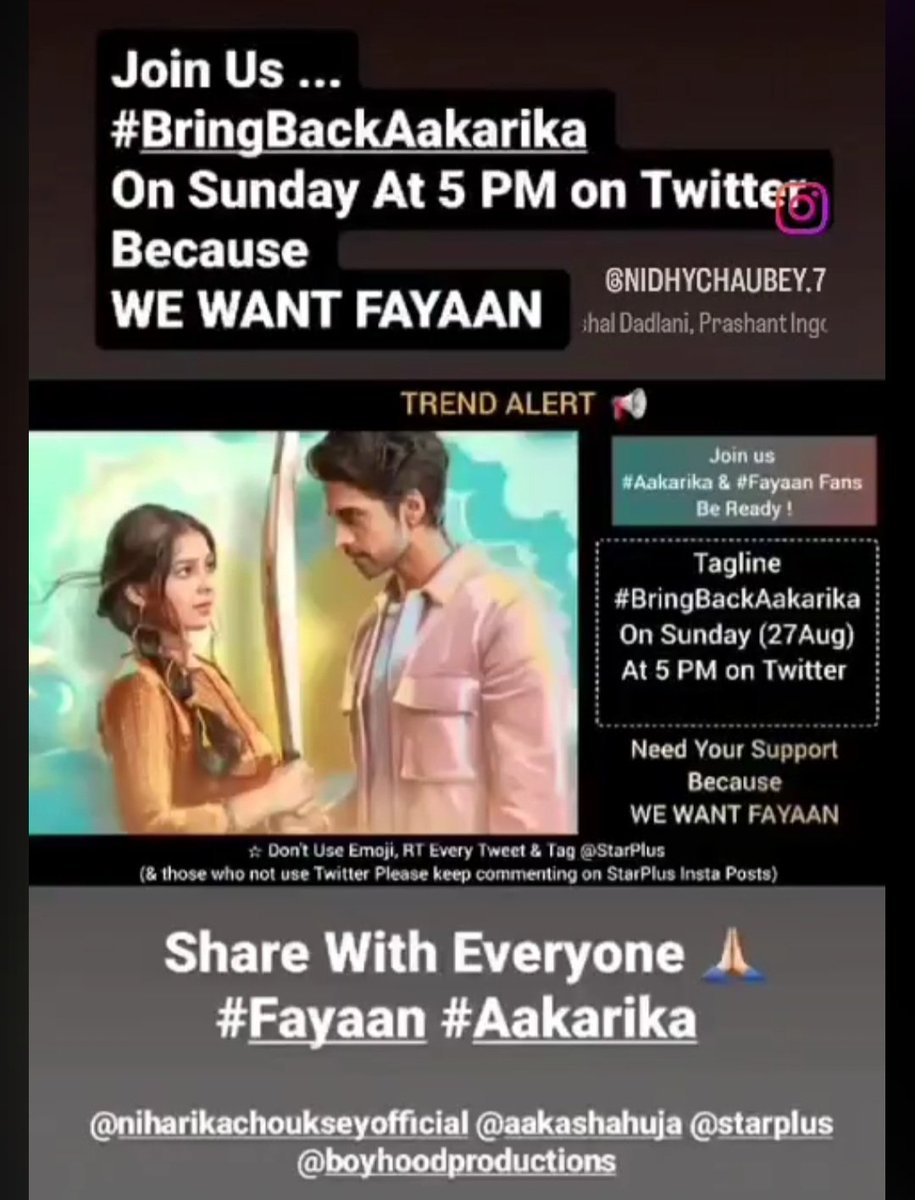 WE WANT FALTU2 #bringbackaakarika 
#boyhoodproduction #SBSABPNEWS 
@Starplus <a href="/aakashahuja3/">aakash ahuja</a> <a href="/niharikachoukse/">Niharika Chouksey</a> #faltus2