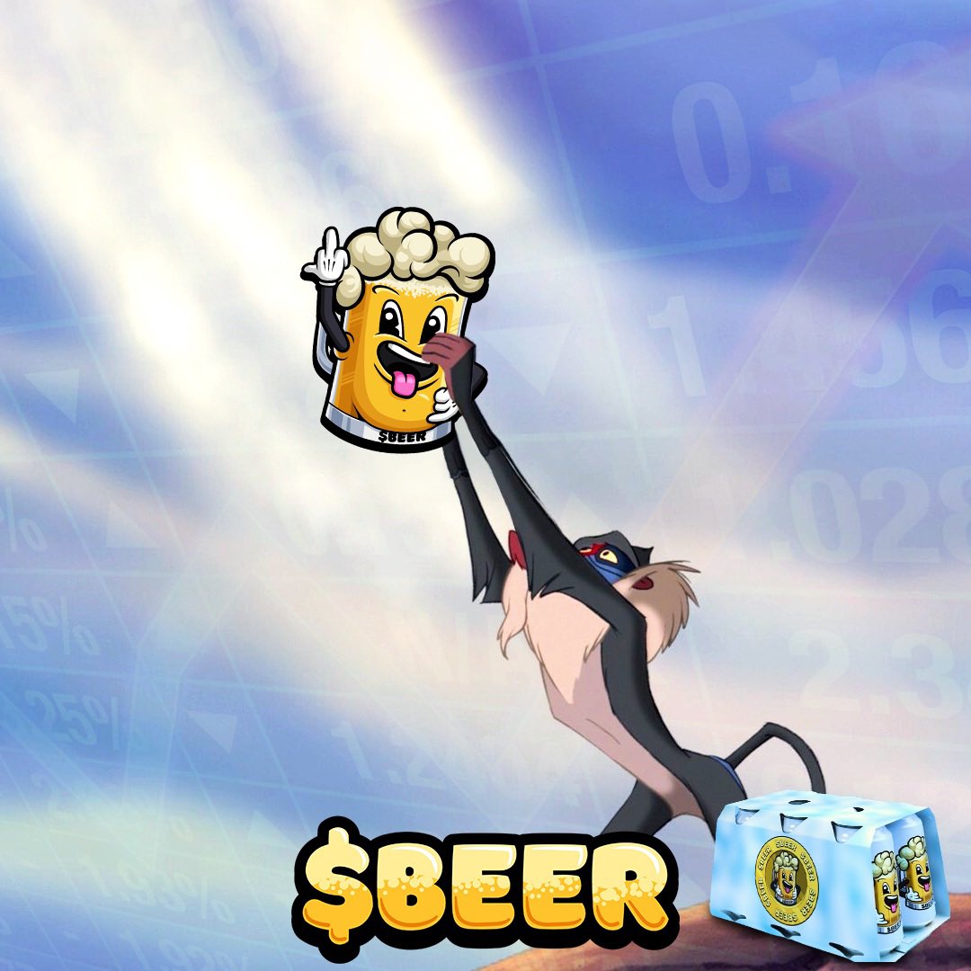 holmikek's tweet image. $BEER all the way up to the moon 🍻