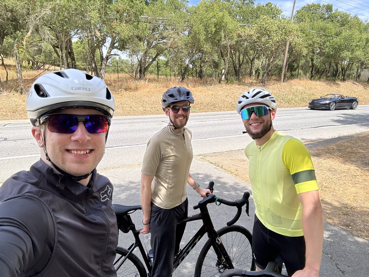 Second day in the Bay Area for #WWDC24 with another special activity - going for a bike ride with <a href="/strnmn/">Moritz Sternemann</a> and <a href="/AndrewNWalker/">Andrew Walker</a>!