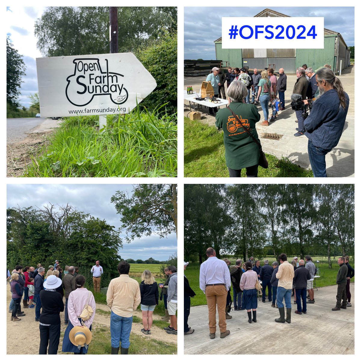 Lovely <a href="/OpenFarmSunday/">OpenFarmSunday</a> morning walk round with our neighbours. Lots to see with <a href="/ForagersHoney/">Foragers</a> <a href="/gamekeeperpaul/">Paul</a> even some Integrated Pest Management (🐞v🪲) #OFS2024