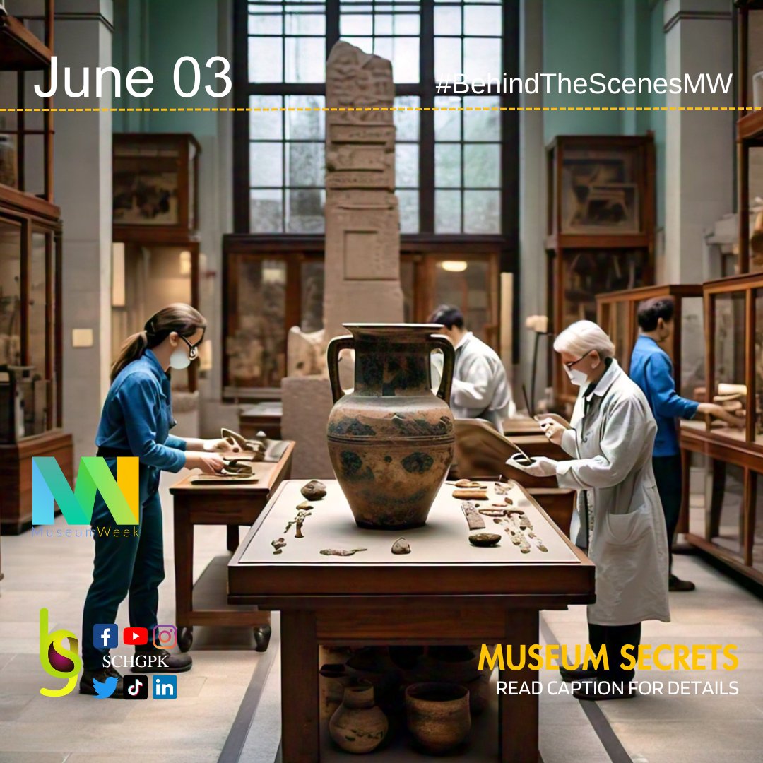 schgpk's tweet photo. The first day’s topic of #MuseumWeek was #BehindTheScenesMW.
We're excited to give you a glimpse into the unseen areas of museums, but with a twist!
See details: https://t.co/4NvF0rpf3a
Inset: Museums behind the closed doors (2024) ©SCHGPK via AI
#schgpk #archaeology https://t.co/dxv8skeuzS