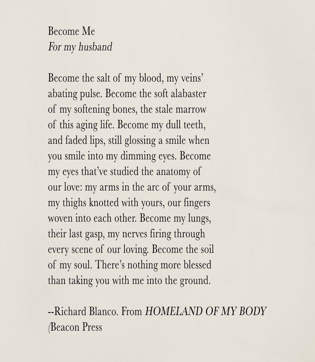 rblancopoet's tweet photo. For this #StanzaSunday, a poem for my husband, Mark. Because every month is pride month for me, and every day I'm proud of the love we share. https://t.co/S9ooYGRkmD