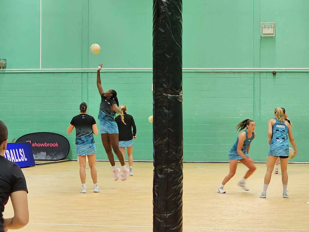 SuziByGaslight's tweet photo. It's warmup time @SurreyStorm
One more time!
Slightly distant, but that's what you get at away games. 
Let's do this #GoStorm #ForeverStorm 🩵🩵 https://t.co/l0Fa7z7aMK