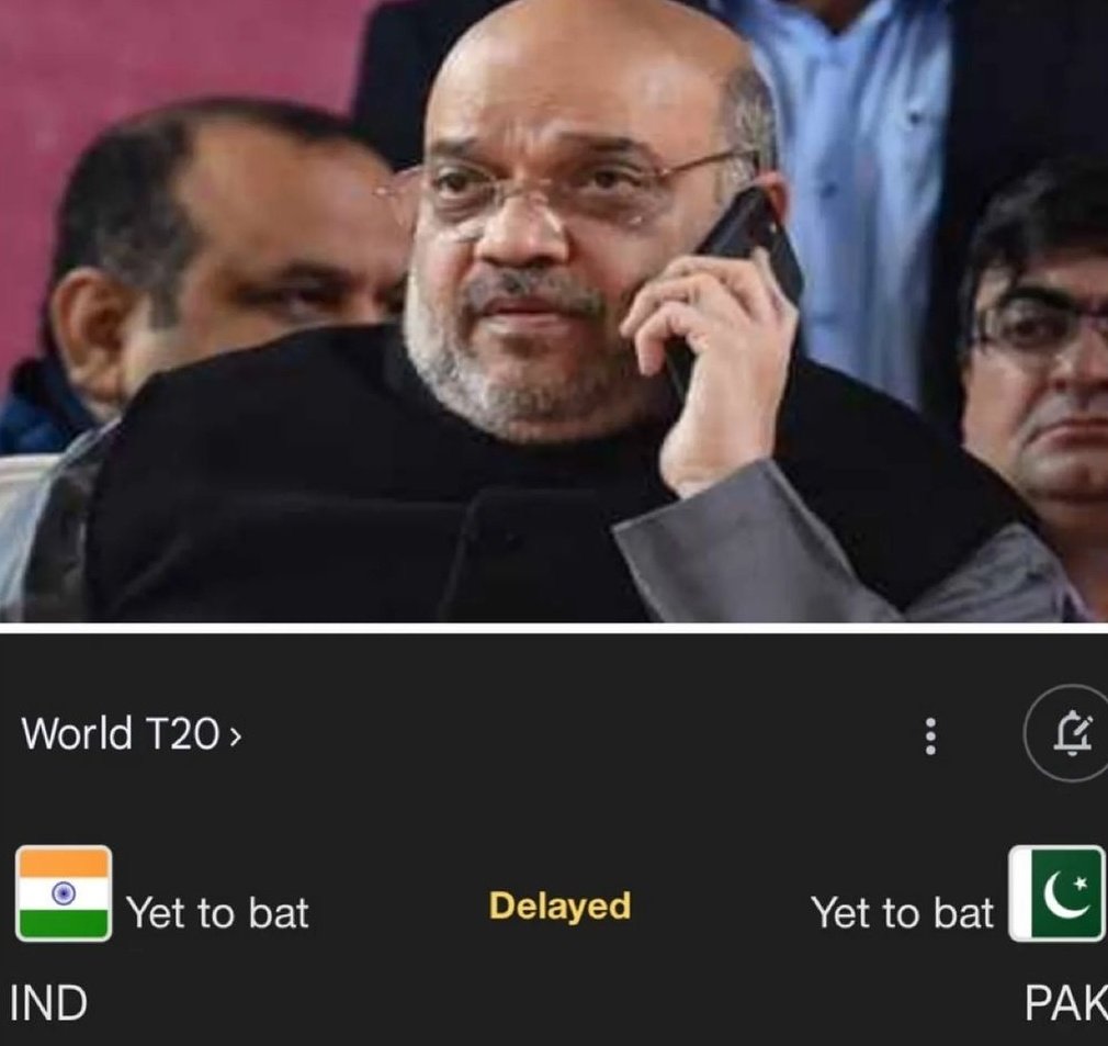 hey_indr13's tweet photo. "Ceremony abhi bhi chalu hai, match delay kro betta"" 

IND vs PAK #IndvsPak https://t.co/9wueQUlOVU