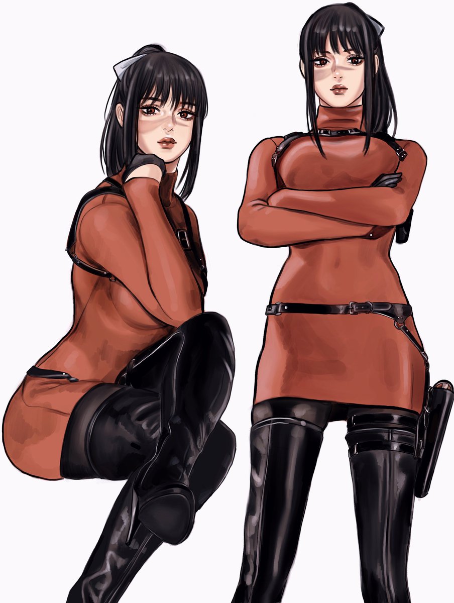 Imeko_san's tweet photo. characters JJK in RE AU https://t.co/nMBhWiKeJn