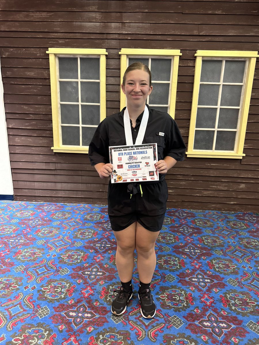 Campus HS takes 4th in Steak tacos and 8th in chicken. Congrats to Connor and Ava! #HSBBQFamily