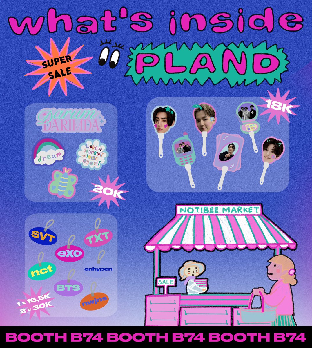 notibee_studio's tweet photo. NOTIBEE STUDIO is coming to P-land vol.3݁𖦹₊ ⊹🎀

NEW PRODUCT IS OUT🫧
👟shoe charm
🎀 phone strap 
🪭 hand fan 

🏰The Krakatau Ballroom, TMII
⏳22-23 June 2024
♟️Table B74
💰CASHLESS PAYMENT ONLY! (QRIS, any bank &amp; Shopeepay)#PLandVol3 #PlandKpopArtMarket #PLandVol3_Catalogue https://t.co/VSaAImDhhr