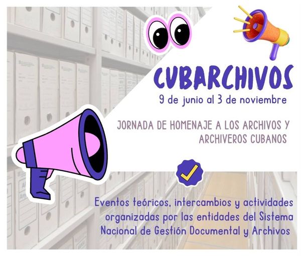 patrimonioics's tweet photo. Comienza Segunda Jornada #CUBARCHIVOS Actividades y eventos para resaltar papel de los archivos en nuestra sociedad y reconocer la labor de los archivistas. @InesMChapman @alfonso_noya @wrr2 @IcsCuba @MarthaFerriol @adianez_taboada @DirDGDyA @citmacuba @Belkyspcr https://t.co/DVcvPVsgzN