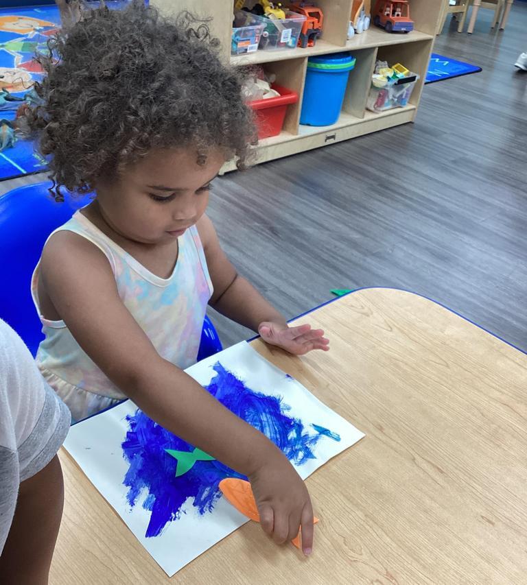 GoddardCorinth's tweet image. We are enjoying all things under the sea! 🐟 Our little Hoppers are having fun making a BLUE ocean! 🌊 How many fishes are in your ocean? #Wonderoflearning #GoddardCorinth #preschoolissomuchfun
