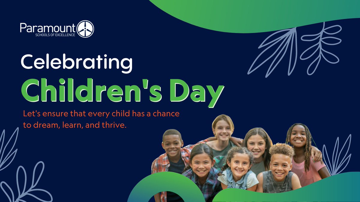 Happy Children's Day! 🌟 Today we celebrate the joy, innocence, and boundless potential of every child. Let's ensure that every child has a chance to dream, learn, and thrive. #ChildrensDay #FutureLeaders