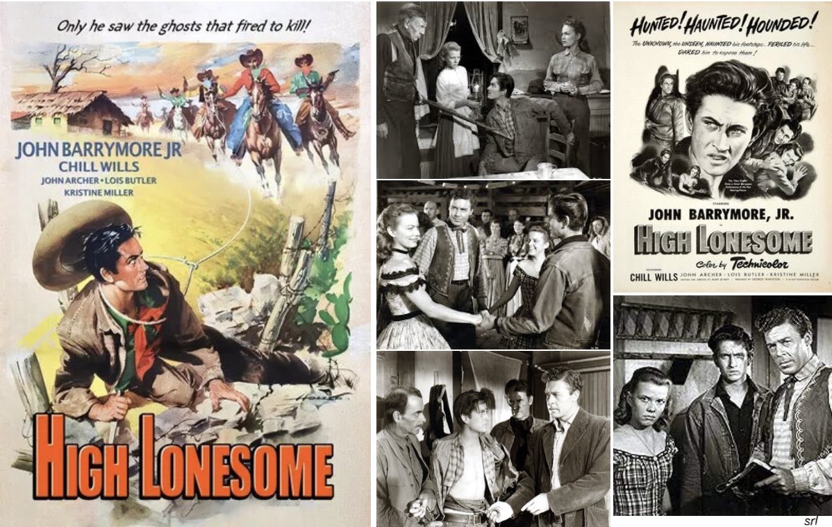 SaveRedlandLibr's tweet photo. 11:45am TODAY on @TalkingPicsTV
The 1950 #Western film🎥 “High Lonesome” directed & written by #AlanLeMay
🌟#JohnBarrymoreJr #ChillWills #JohnArcher #LoisButler #KristineMiller #BasilRuysdael #JackElam #DaveKashner #FrankCordell #ClemFuller #HughAiken #HowardJoslin https://t.co/vgs2vRWLMd