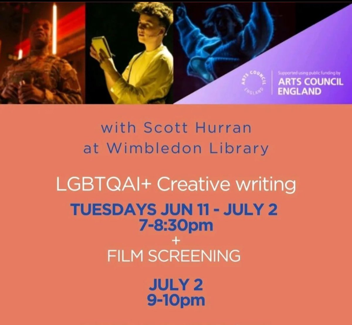 I’m running this creative writing group starting this Tuesday. A few spaces left!!! All experiences welcome.

Are you wanting to write your first play? 

Got a screenplay you want to develop or just want to try something new? 

Sign up here!! 
libraries.merton.gov.uk/digital-conten…