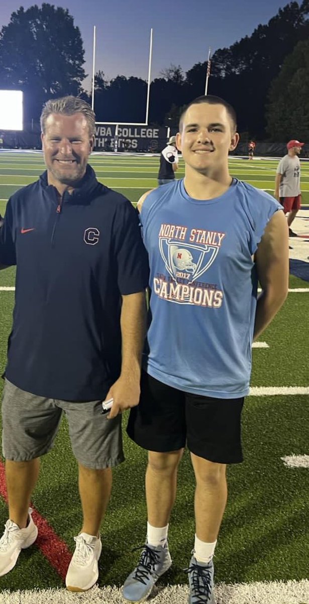 Gavinhelms08's tweet photo. Enjoyed being at Catawba, love the competition and the coaches. Learned a lot and can’t wait to be back. @ChadLittle27 @Coach_BCollins @CoachBThomson https://t.co/tPtFiKisBK