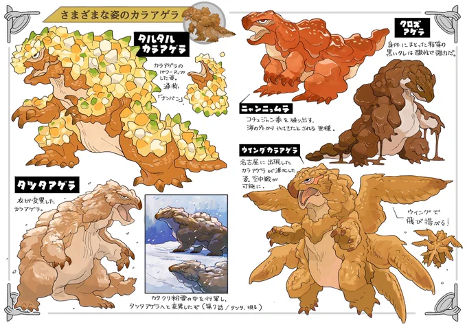 スーパー大喰獣シリーズ(亜種1)
唐揚喰獣カラアゲラのいろいろな姿 