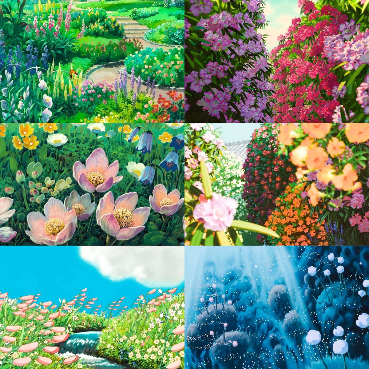 Studio ghibli floral art 🌸