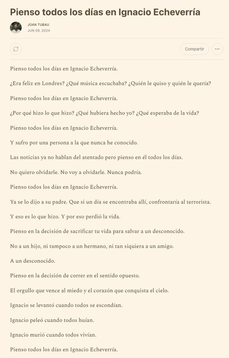 Pienso todos los días en Ignacio Echeverría
Kapital. 09.06.24