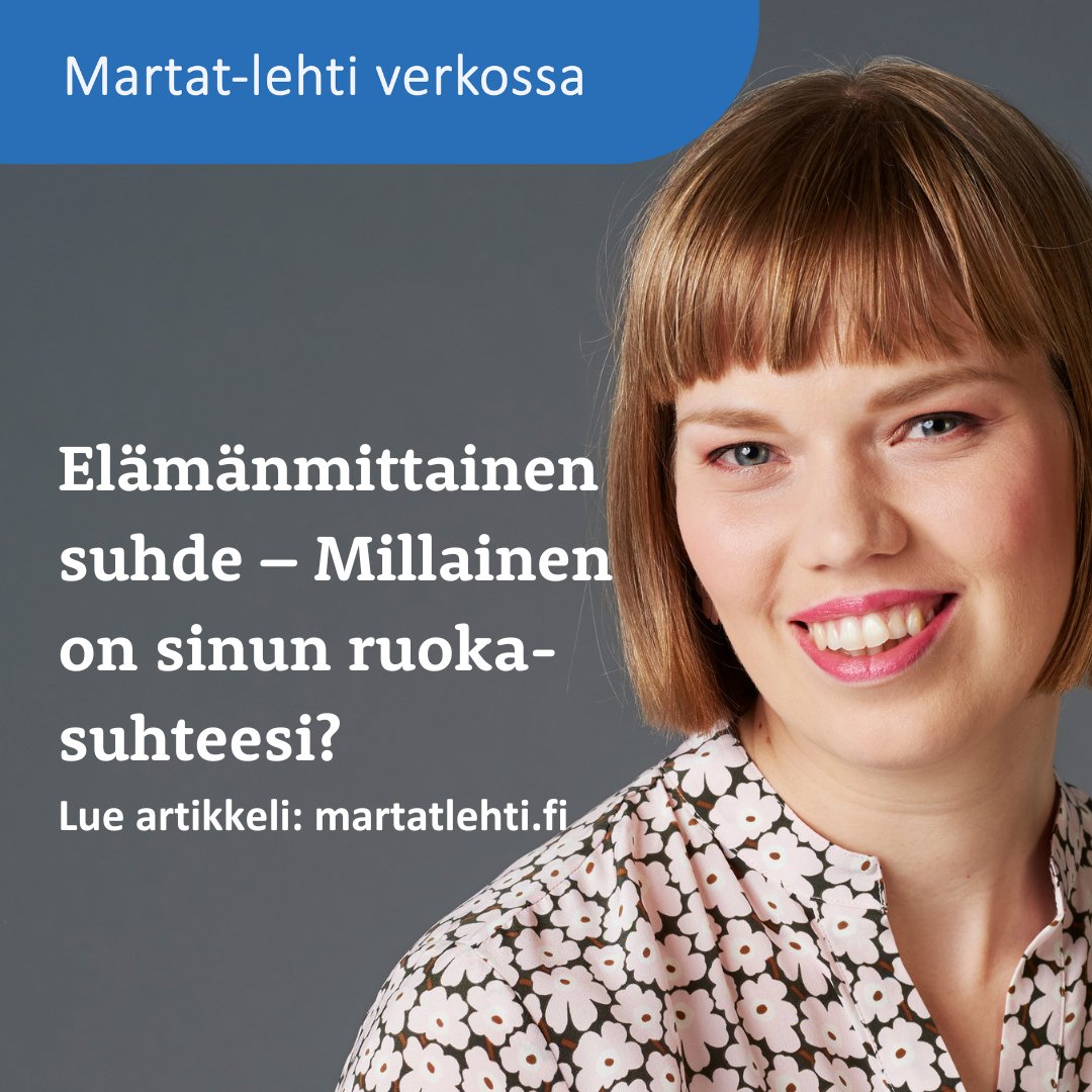 Hyvä ruokasuhde ei rakennu kielloille, säännöille ja ehdottomille määräyksille. Joustava asenne syömiseen on tavoittelemisen arvoinen.
🥘 
Lue Marttojen kehittämispäällikkö @emmituovinen puheenvuoro verkkolehdestämme! 
📎 martatlehti.fi/artikkelit/ela…