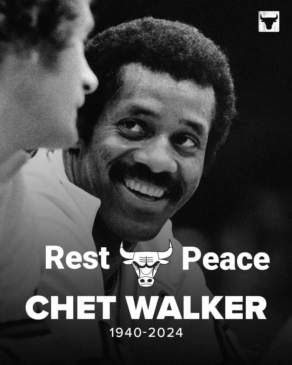 Chet the Jet was smooth as butter 
RIP Chet Walker. Basketball Hall of Fame forward Chet Walker, who was a seven-time All-Star for the 76ers and Bulls, has died at 84. My deepest sympathy and condolences to the Walker family.