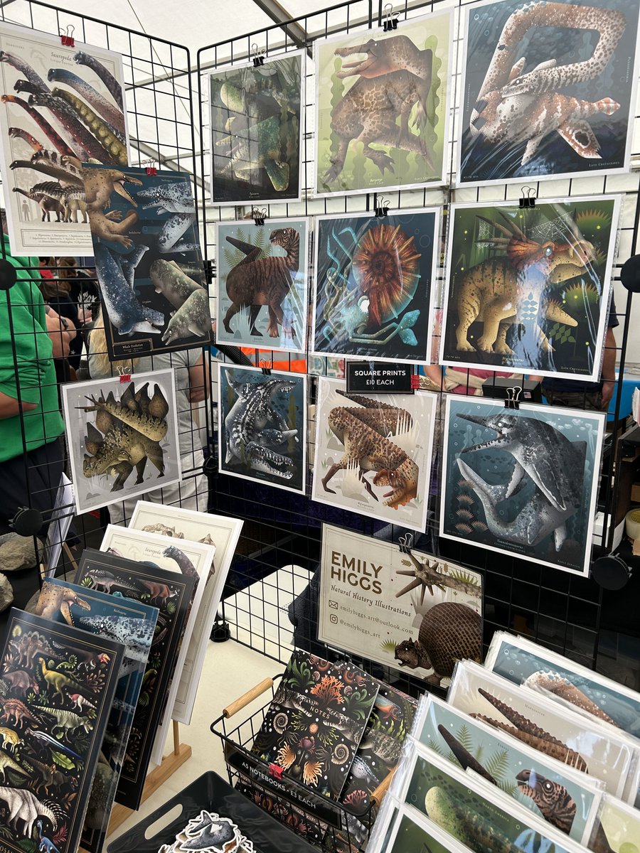 DarrellWakelam's tweet image. For the first time in 19 years I wasn&apos;t working at the Lyme Regis #FossilFestival this weekend, so I actually got to look around it for once! 😂🤩 
Amazing displays and exhibits, lots of science and art . . . and I had to buy a print from fabulous illustrator @EmilyHiggsArt 😮