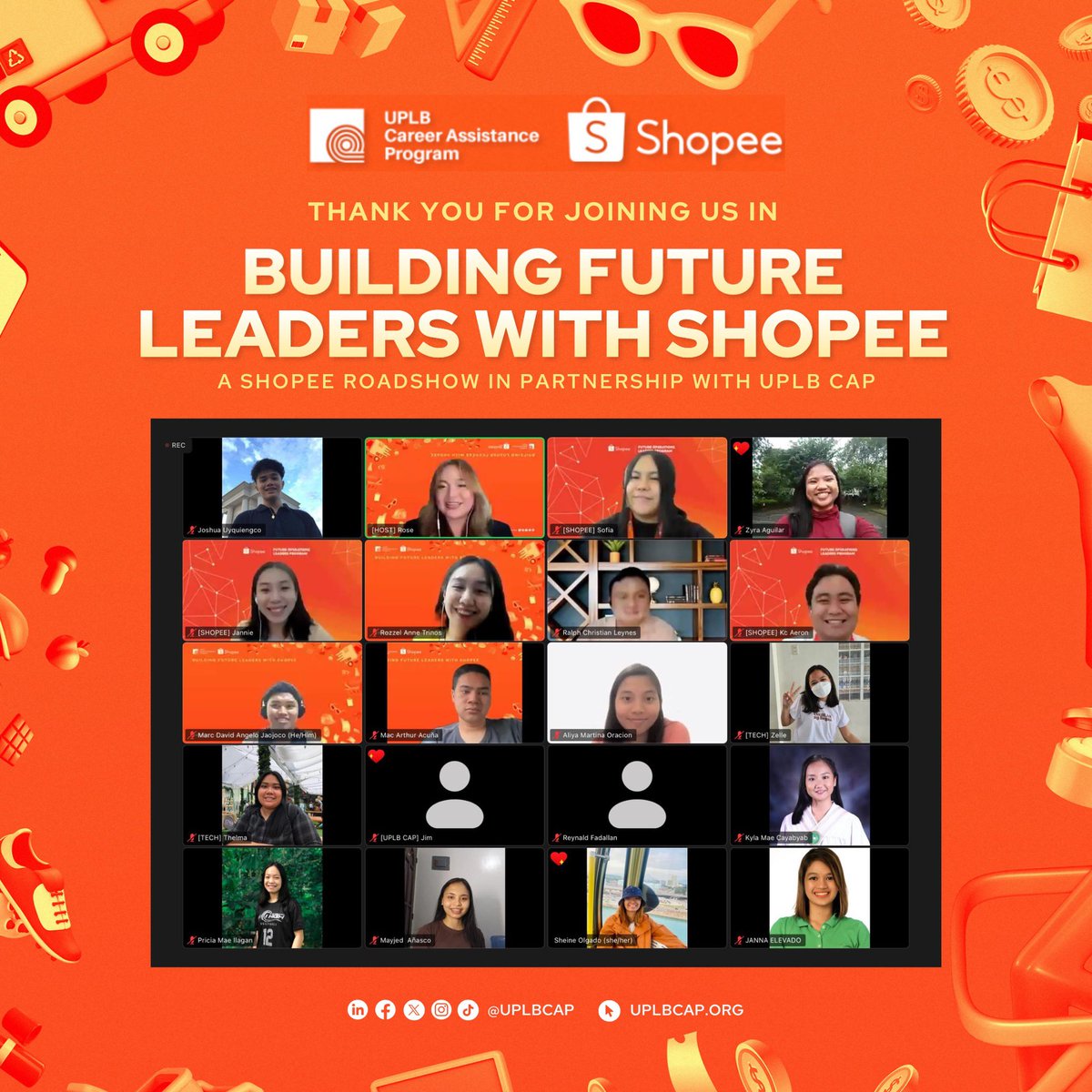 uplbcap's tweet photo. A huge thanks to all the attendees of Shopeeโs Online Roadshow in partnership with UPLB CAP! ๐ซก
We hope you learned opportunities in the quest to become the futureโs new leaders! ๐
#ShopeePH
#FutureOperationsLeadersProgram
#UPLBCAPxShopee
#ExperienceUPLBCAP https://t.co/PGpnx3Fqcm