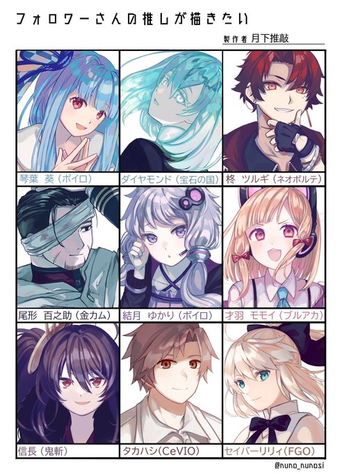 大変お待たせいたしました、リプありがとうございました～!🙇‍♀️
#フォロワーさんの推しが描きたい 