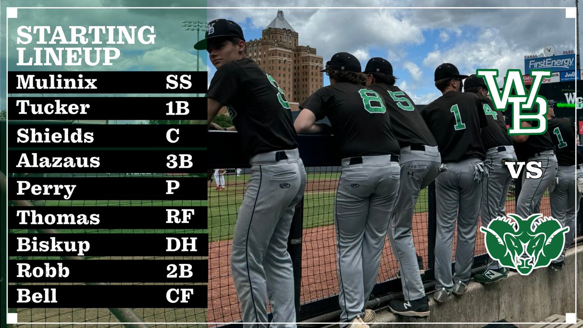 WB_Baseball_'s tweet photo. Warriors take on the Badin Rams today at 10 AM at Canal Park in the OHSAA State Championship. https://t.co/Dd4Z8EIRRL