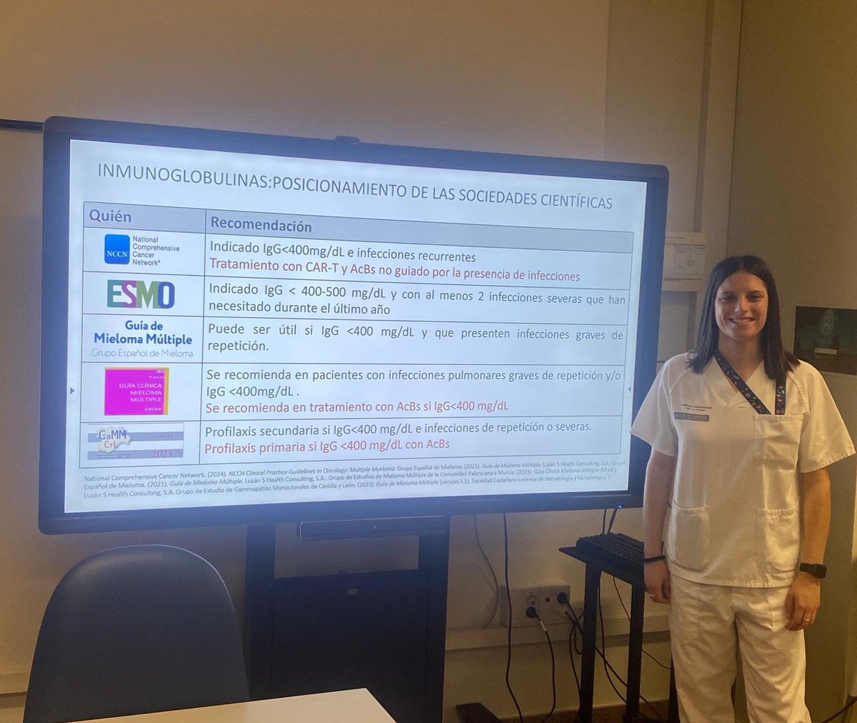 FarmaciaLaPlana's tweet photo. 📌En la sesión de esta semana, actualización en el uso de inmunoglobulina en mieloma múltiple con nuestra residente @AnnaAlenMat https://t.co/CF4g9THFnH