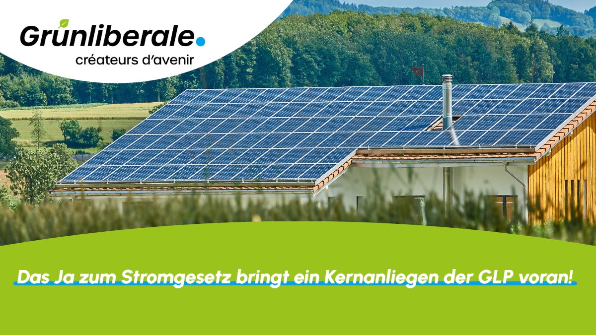 grunliberale's tweet photo. Wir freuen uns sehr über das heutige Abstimmungsresultat. ☀️⚡️ Das Ja zum #Stromgesetz markiert einen wichtigen Meilenstein in der #Energiewende unseres Landes.🇨🇭 Hier findest du unsere Stellungnahme zum heutigen Abstimmungssonntag. 👉 https://t.co/bPprZkksi7 #Abst24 https://t.co/I52DsePqtb