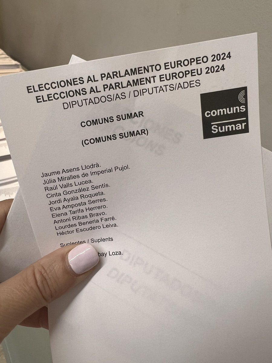 He votat per una Europa de pau, pel planeta i pel futur. 

No et quedis a casa! 

#AEuropaJaumeAsens
