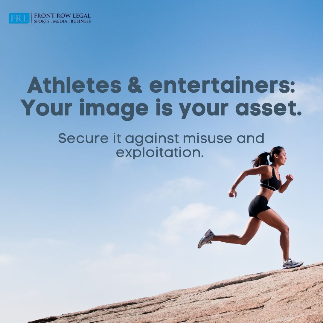 Your image is your currency in the world of sports and entertainment. Let's work together to shield it from misuse and exploitation. 🌟 #FrontRowLegal #BoutiqueFirm #LawFirm #LegalAdvice #LegalSupport #SportsLaw #MediaLaw #BusinessLaw
