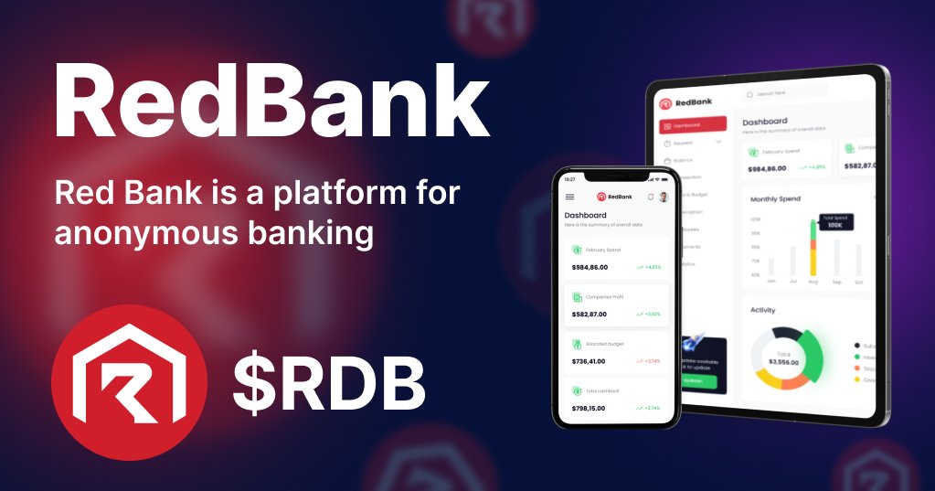 RedBank_RDB's tweet photo. Discover how to secure your financial future with Redbank Token ($RDB)! Check out this ultimate guide to decentralized and anonymous banking. 🚀🔐💰 

👉 coinxconverter blog : https://t.co/3e75trytJ5

#Crypto #Blockchain #DeFi #AnonymousBanking #RDB https://t.co/Wzmo3xzo9q