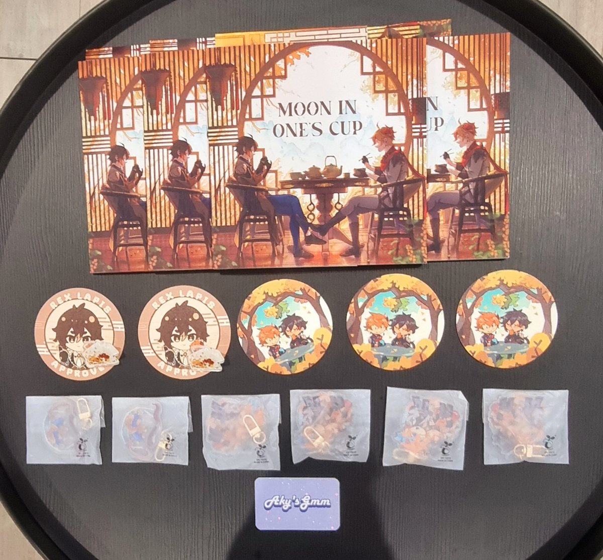 💜 Arrival Proof
💜 GO Name: Moon in One's Cup Zine
💜 GO Batch: Batch #9
💜 IT WAS A RIDE BUT ALAS THEY'RE FINALLY HERE SAFE AND SOUND!! 🥹
💜 Thank you so much to <a href="/tartaliteazine/">Moon in One’s Cup ❊ Aftersales Closed!</a> for prompt responses and wishing you all the best YAHOO REST TIME 🫶

#Genshin #AkyAP #AkyGMM