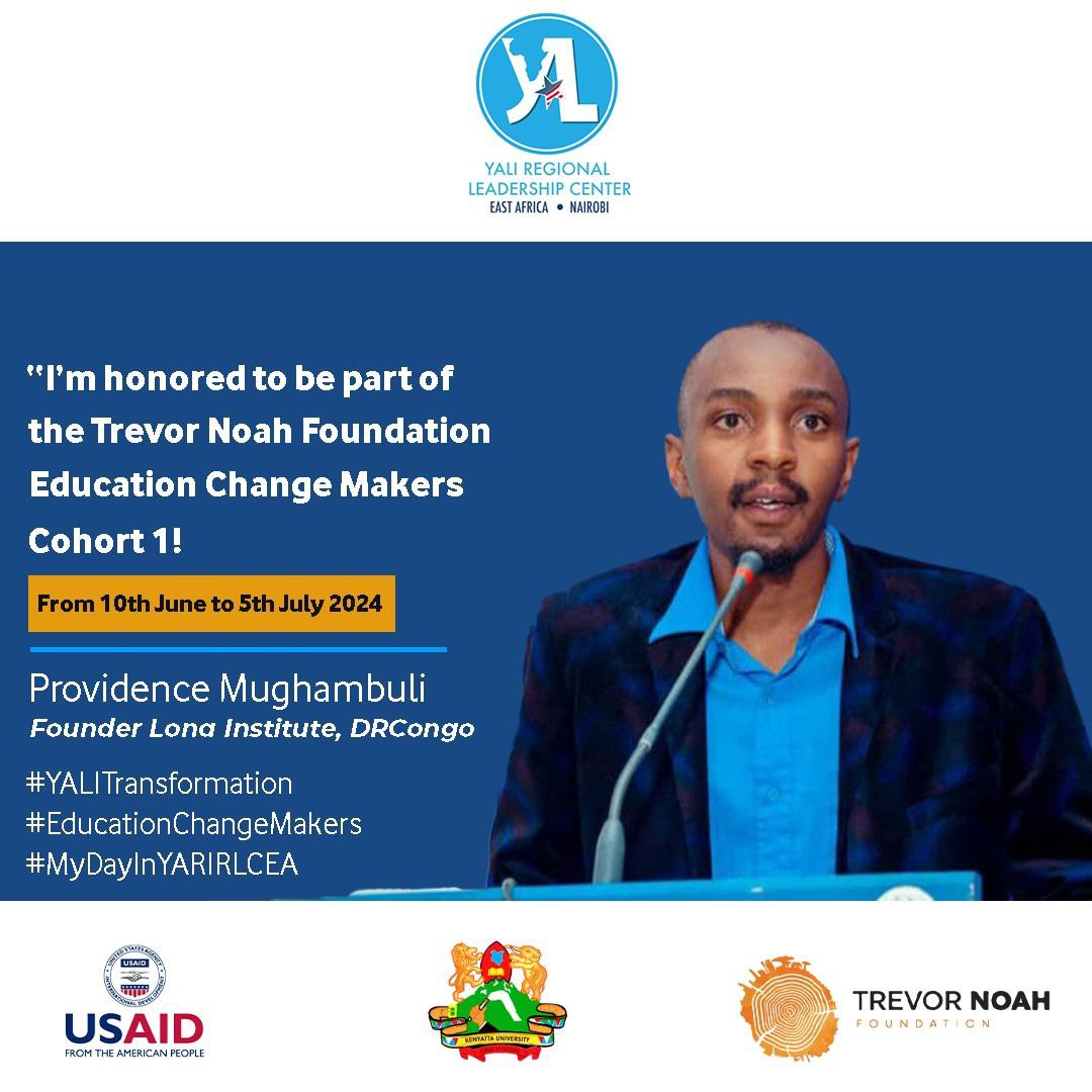 I am truly honored to be one of the representatives of my country, the DR Congo, at the Trevor Noah Foundation Education Changemakers Program cohort 1 in partnership with YALI RLC East Africa.
#YALITransformation
#Educationchangemakers
#MyDayInYALIRLCEA
