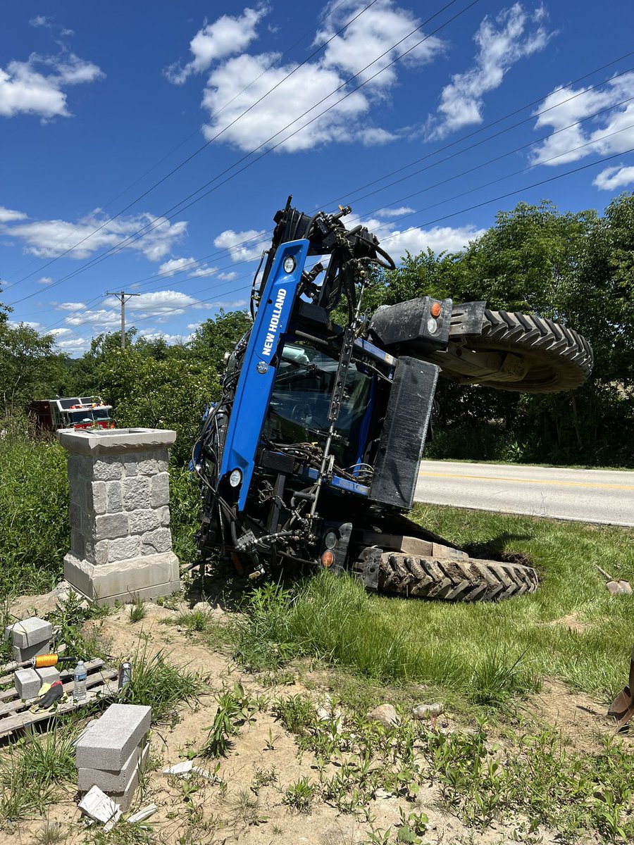STFD130's tweet image. Saturday afternoon we responded to a farm tractor rollover on State Road, north of Fixler Road. Fortunately no one was injured. #buckleup #seatbeltssavelives #stfd130