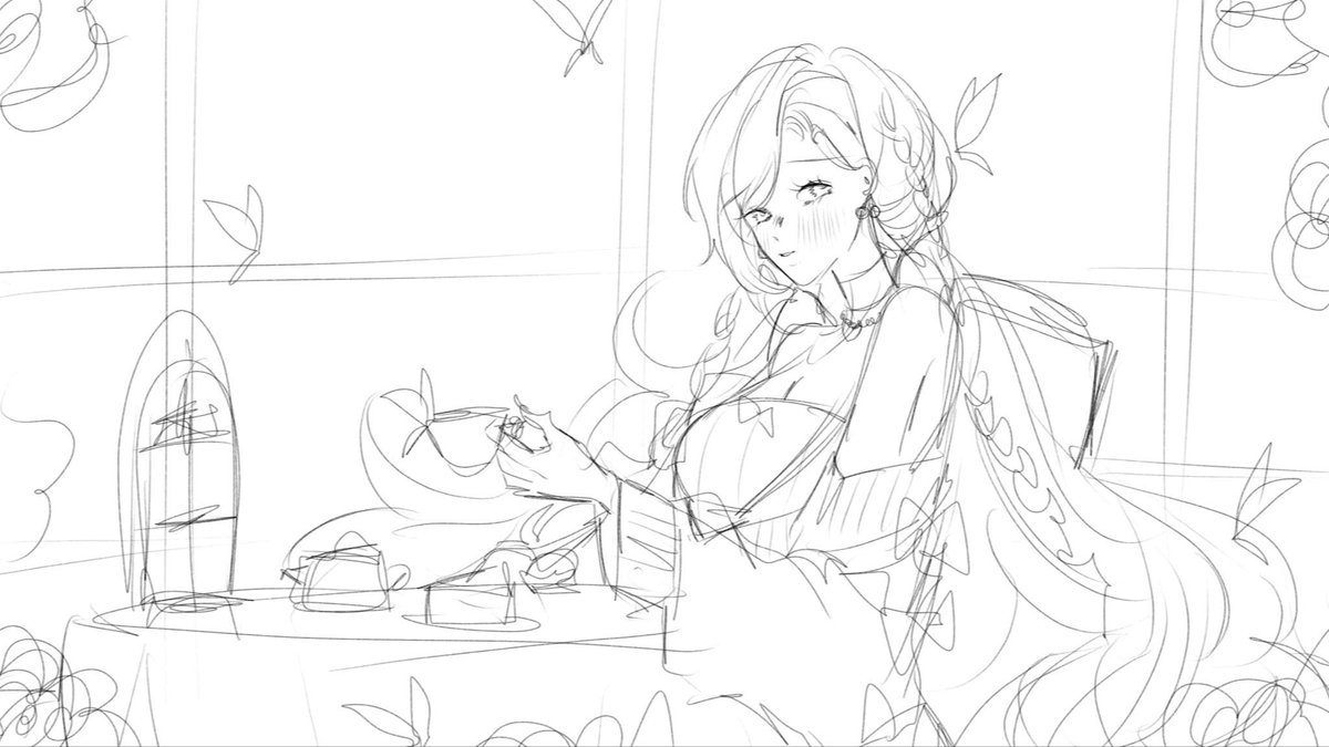 Comm sketches lately, kinda excited to work on them TwwT