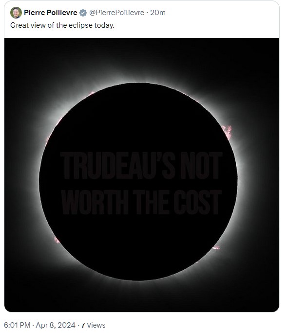 sock82's tweet photo. @KathrynMathias1 #PierrePoilievre 's toadies took the time to insert a subliminal message into PP's post on the eclipse, and add hidden hashtags on his videos, (#MGTOW et al.) but couldn't take a minute to honour Canadian troops at Juno Beach on D-Day
#NeverPoilievre
Via Google image search: https://t.co/B5mpJm0qmZ