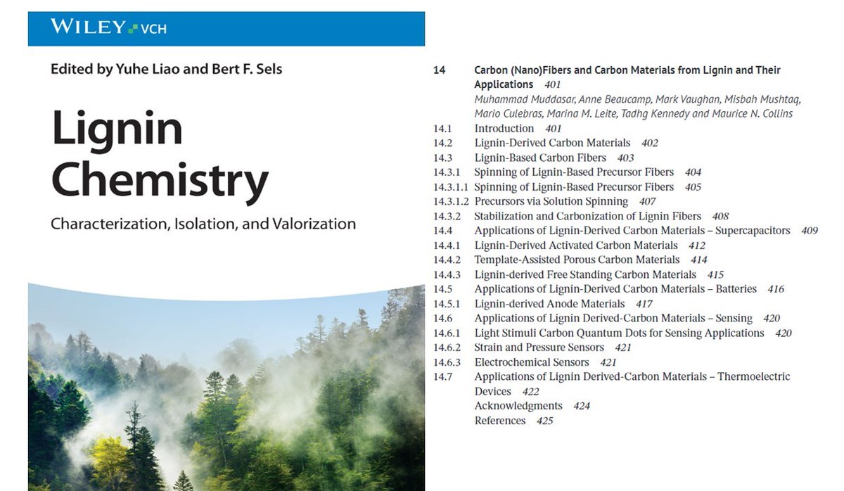 NXTGENWOOD (@nextgenwood1) on Twitter photo Great to see <a href="/Engr_MMB/">Muhammad Muddasar</a> contributing to a comprehensive chapter on #carbon #materials & applications from #lignin in a new book "Lignin Chemistry" from <a href="/WileyGlobal/">Wiley</a>.
With <a href="/macuru82/">Mario Culebras</a>, <a href="/TadhgKennedy/">Tadhg Kennedy</a>, <a href="/AnneBeaucamp/">BEaucamp Anne</a>, & cohort, via <a href="/ProfMNCollins/">Prof Maurice N Collins FRSC FIMMM</a>.
Part funded by <a href="/agriculture_ie/">Dept of Agriculture, Food and the Marine</a>. Great to see <a href="/Engr_MMB/">Muhammad Muddasar</a> contributing to a comprehensive chapter on #carbon #materials & applications from #lignin in a new book "Lignin Chemistry" from <a href="/WileyGlobal/">Wiley</a>.
With <a href="/macuru82/">Mario Culebras</a>, <a href="/TadhgKennedy/">Tadhg Kennedy</a>, <a href="/AnneBeaucamp/">BEaucamp Anne</a>, & cohort, via <a href="/ProfMNCollins/">Prof Maurice N Collins FRSC FIMMM</a>.
Part funded by <a href="/agriculture_ie/">Dept of Agriculture, Food and the Marine</a>.