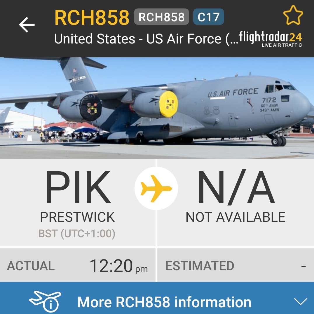 BloodyPolitics's tweet image. That feeling when you think you've snapped 🇺🇸 USAF C17 #RCH858 07-7172 from Prestwick but the sun is so strong you can't see that you only caught it's backside. 📸 🤦‍♀️

#avgeek #oopsie 

fr24.com/RCH858/359878db